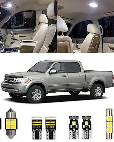 Xpismii 18 Piece 6000K White Tundra LED Interior Light Kit Package Replacement for Toyota Tundra 4-Door Double Crew Cab 2000 2001 2002 2003 2004 2005 2006, with Placement Diagram and Install Tool