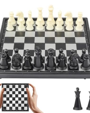 Travel Chess Set Magnetic Portable Folding Board - Small Mini Pocket Chess Set (X-Small / 5.9 Inch)