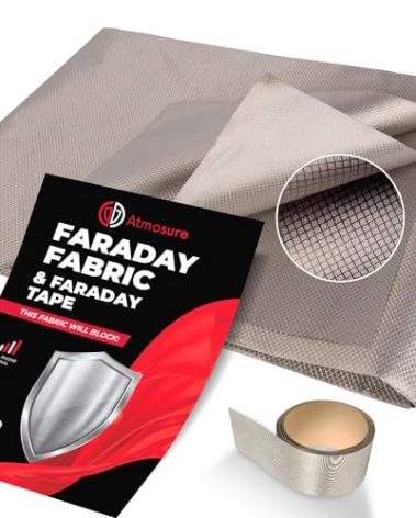 ATMOSURE Faraday Fabric & Tape Kit — Military Grade DIY Faraday Bags — 5G, EMP & EMF Protection — EMF Blocker