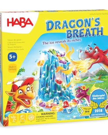HABA Dragon's Breath Board Game - Award- Winning Board Games for Family Night and Exciting Tabletop Adventures for Dragon Fans Ages 5 and Up