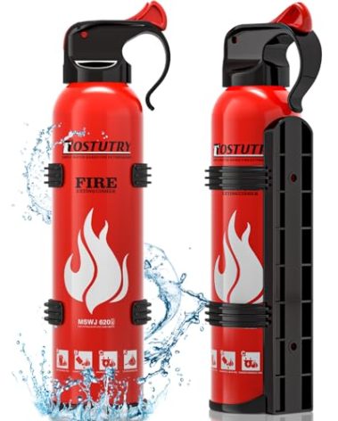 Upgraded 8-IN-1 Fire Extinguisher for Home Vehicle Car Kitchen Boat, Small Fire Extinguishers Spray with Mount for Class A B C K Fire, Portable Non-Toxic Prevent Re-Ignition Easy Clean (2 Pack)