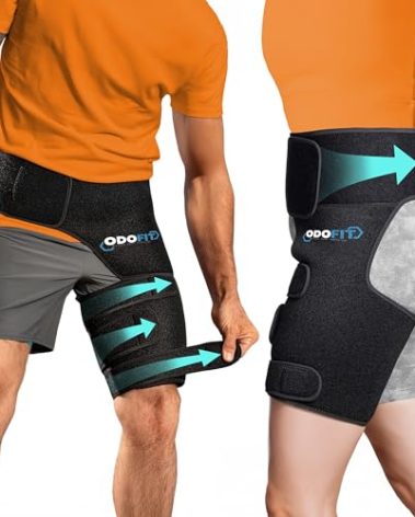 5-in-1 Hip Brace for Women & Men Sciatica Pain Relief Devices - Adjustable Groin, Thigh, Hamstring Compression Wrap - Comfortable Support for Muscle Recovery, Mobility, Sciatica Hip Pain Relief Brace