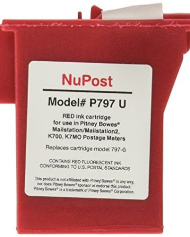 NuPost Non-OEM New Postage Meter Red Ink Cartridge for Pitney Bowes 797-0/797-Q/ 797-M