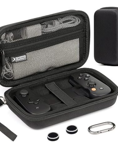XORDING Carrying Case for Backbone One/2nd Gen, Large Nylon Hard Shell Case with Wristband, Keychain, and Mesh Pocket, Compatible with Backbone One Accessories