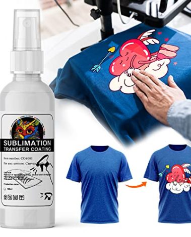 Sublimation Spray for Cotton Shirts : Quick Dry, Super Adhesion, Waterproof Sublimation Coating for All Fabrics, Including T-Shirts, Hoodies, Tote Bags, and More (100 ml)