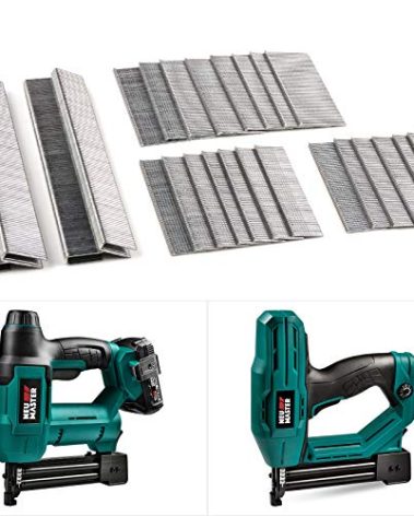 NEU MASTER Heavy Duty 1/4" Narrow Crown Staples and 18GA Brad Nails Combo Kit for NTC0040,NTC0023,NTC0110, 1600-Count
