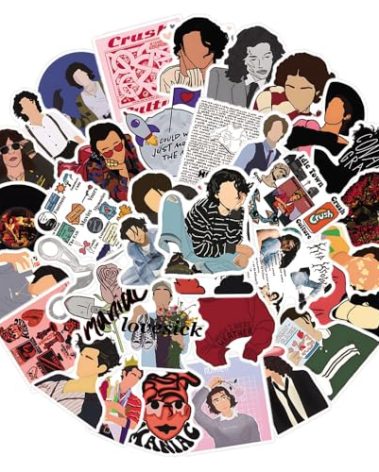 61Pcs Conan Gray Stickers Pack, Cute Cartoon Vinyl Waterproof Sticker Decals for Water Bottle, Laptop, Phone, Scrapbooking, Journaling Choice for Adults for Party Supply Decor