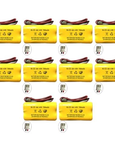 4.8v 700MAH NiCd Battery Exit Sign Emergency Light Nickel Cadmium (10 Pack)