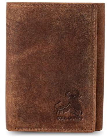 BULL GUARD Leather Trifold Wallets For Men with ID and RFID Blocking Great For Work, Sports, Outdoors