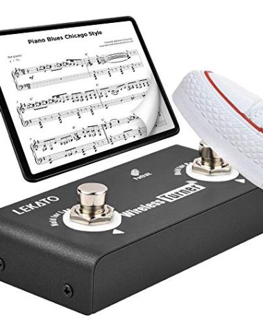 LEKATO Wireless Page Turner Pedal Bluetooth Foot Pedal for Tablets Phone (Android & IOS system above version 13.4 support) - External Pedal for LEKATO Loop Pedal Tuner Switching Control
