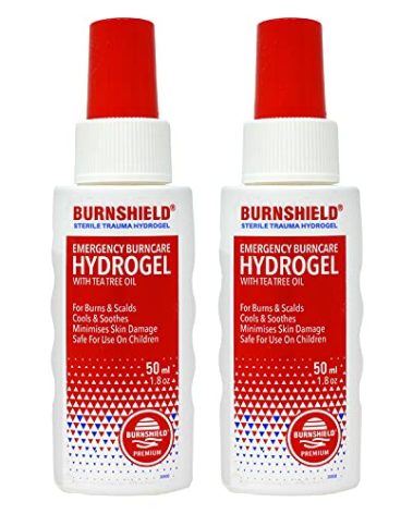 Burnshield Sterile Trauma Fire Burn Hydrogel Spray Bottle - 1.8 oz - 2 Pack
