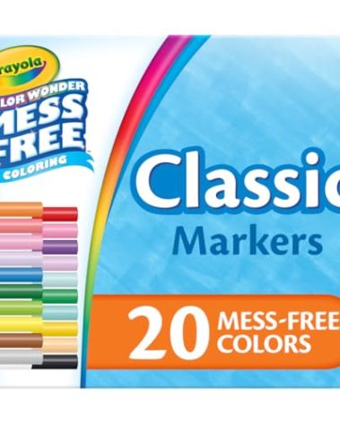 Crayola Color Wonder Marker Refill Set (20ct), Mess Free Broad Line Markers for Toddlers, Mess Free Coloring for Kids, Toddler Gifts