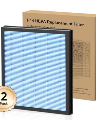 DAYETTE AP303/304/305/405 Replacement H14 HEPA Air Purifier Filter, Designed for Smoke Wildfire, Activated Carbon