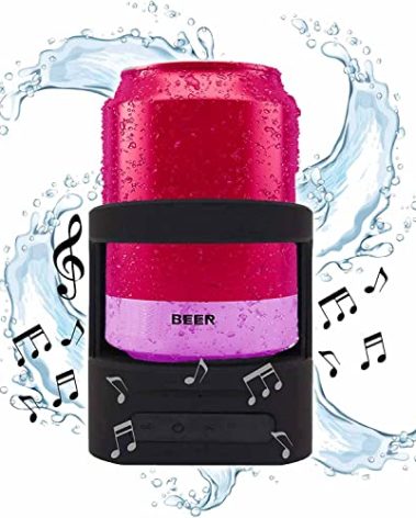 Gabba Goods Shower Bluetooth Speaker with Beer/Soda Can Holder - Built-in Microphone Handsfree - Waterproof, IPX7, 4 Hours of Playtime, Suction Cup for Showers