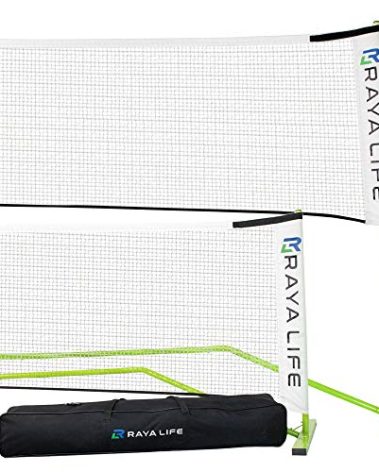 RayaLife Portable Pickleball Net & Badminton Net 2 in 1-22ft Width Standard Net Size- Indoor & Outdoor Multi-Sport Net – Weatherproof, Durable, Easy Assembly