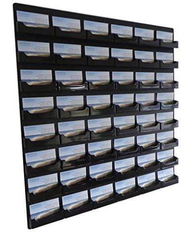 SOURCEONE.ORG Acrylic 48 Pocket Wall Mount Business Card Holder