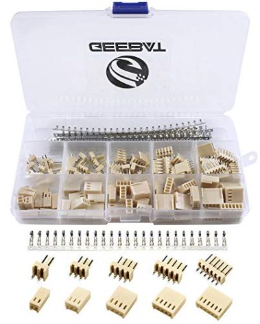 GeeBat 300pcs 2.54mm KF2510 Connector Kit with KF2510 2.54mm Female Pin Headers Terminals, 2.54mm 2/3 / 4/5 /6 Pin Housing Connector Adapter Plug