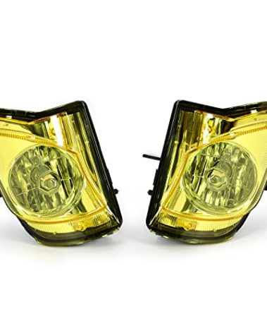 KUAFU Fog Lights Assembly Compatible with 2006-2010 Lexus IS250 IS350 Fog Lamp Set Bumper Driving Fog Light Replacement Driver & Passenger Side (Yellow Lens)
