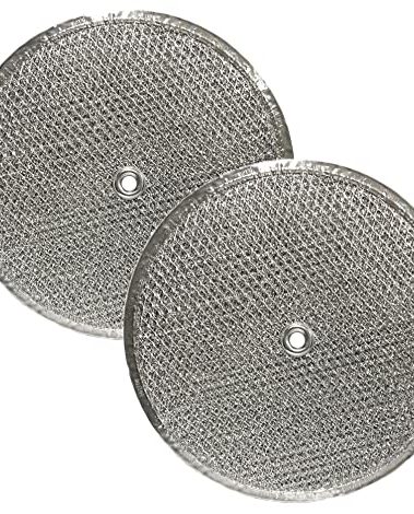 Air Filter Factory 9-1/2 Inches Round x 3/32 With Center Hole Flat Range Hood 12-Layer Aluminum Grease Filter 2-Pack