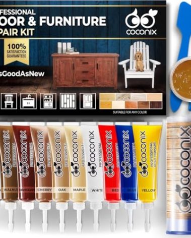 Coconix Floor & Furniture Repair Kit | Fix Scratches, Scuffs, and Dents on Hardwood Floors, Furniture, and Laminate Surfaces | Easy Application with Kneadable Putty