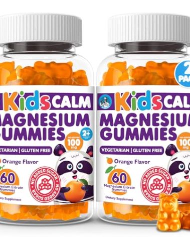 DR. MORITZ Sugar-Free Calm Magnesium Gummies for Kids and Adults - Non-GMO Magnesium Citrate Gummies - Orange Flavor - 2-Pack (120 Count)