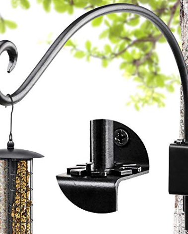AJART Bird Feeder Hangers Outdoor: 16-Inch Swivel Hanging Plant Bracket for Wall Mount - Swivel Plant Hook for Flower Basket