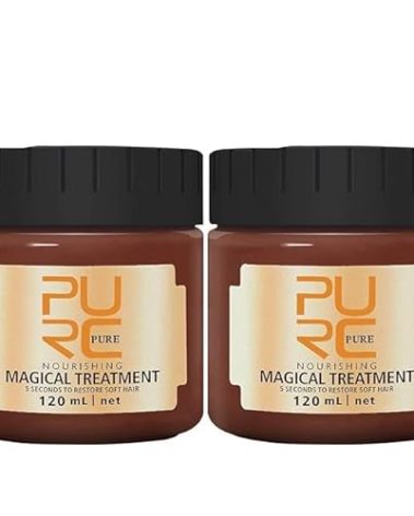 2 Pcs 120ml PURC Magical Hair Mask - 5 Seconds Repairs Damage, Advanced Molecular Repair for Roots, Keratin Treatment & Conditioner for Dry & Damaged Hair