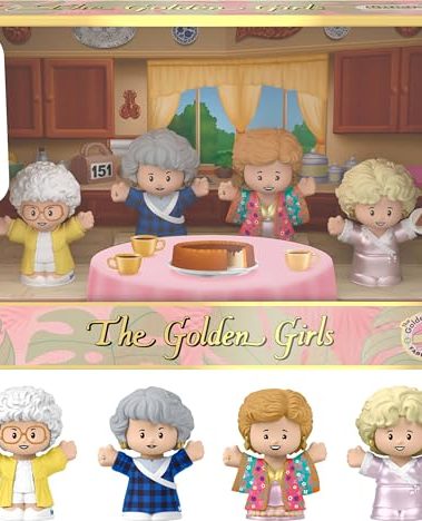 ​Little People Collector The Golden Girls Late Night Cheesecake 40th Anniversary Figure Set in a Display Gift Box for Adults & Fans