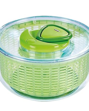 ZYLISS Easy Spin Salad Spinner, Large, Green, BPA Free