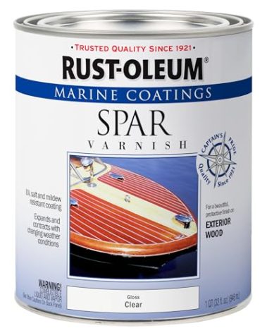 Rust-Oleum 207008 Marine Spar Varnish, Quart, Gloss Clear