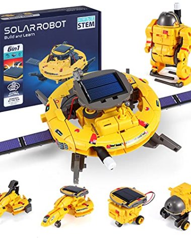 COBFDHA STEM Projects for Kids Age 8-12, Science Kits Boys, Solar Robot Space Toys Gifts 8-14 Year Old Teen Boys Girls, 120Pcs Building Experiments Robots Teenage Ages 9 10 11 12 , Yellow