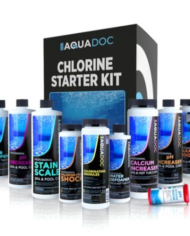 Hot Tub Chemicals Starter Kit - Chlorine Spa Starter Kit Chemicals for Hot Tub - Convenient Hot Tub Starter Kit & ph Control Kit - Effective Chlorine pH Balancer & Inflatable Hot Tub Chemical Kit