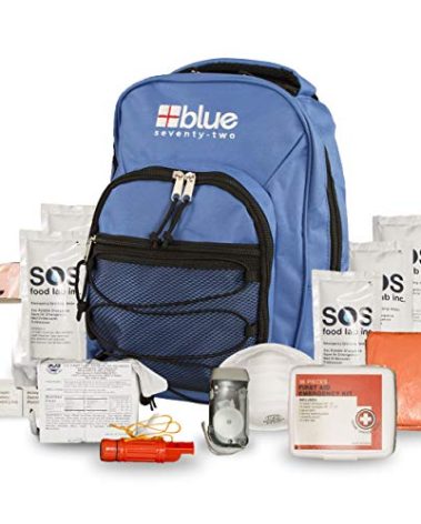 Blue Coolers Blue Seventy-Two | 72 Hour Emergency Backpack Survival Kit for 1 Person | Survival Kit for Wildfires, Earthquakes, Tornado, Hurricane, and Other Emergencies…