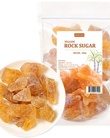 Premium Rock Sugar 10 Oz/283g,100% Natural & No Additives,黄冰糖.