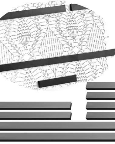 Flutesan 8 Pcs Knitting Chart Keeper Magnet Replacement Set Cross Stitch Line Keeper Knitting Pattern Holder Fold up Pattern Holder, Only Magnet(3 Size)