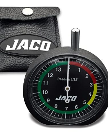 JACO TreadPro Tire Tread Depth Gauge, Dial Type (Reads in 1/32")