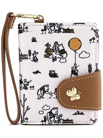 Loungefly Disney Winnie the Pooh Canvas Line Drawing Wristlet Wallet