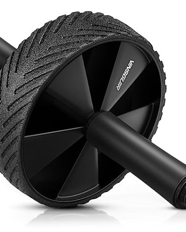 Vinsguir Ab Roller Wheel - Ab Workout Equipment for Difficult Abdominal & Core Strength Training, Home Gym Fitness Equipment, Exercise Wheel for Men Women (Black)
