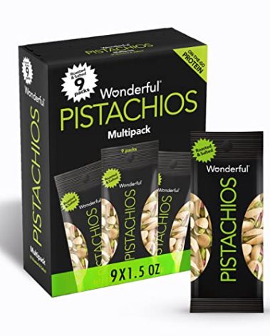 Wonderful Pistachios In Shell, Roasted & Salted Nuts, 1.5 Ounce Bag (Pack of 9), Protein Snacks, On-the-Go, Individually Wrapped Healthy Snacks for Adults
