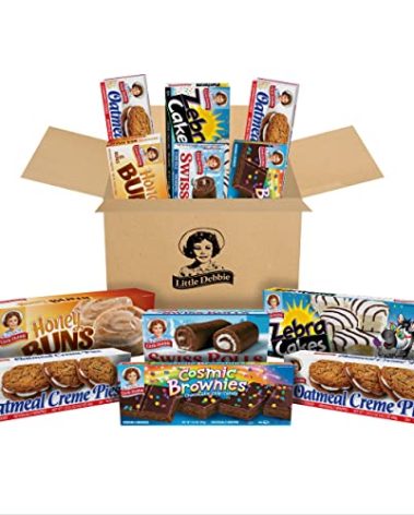Little Debbie Variety Pack - Zebra Cakes (1 Box), Cosmic Brownies Honey Buns Swiss Rolls and Oatmeal Creme Pies (2 Boxes), of 6