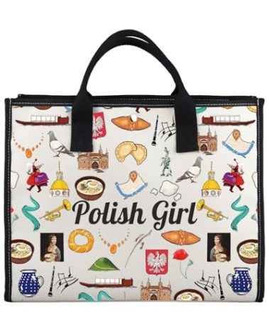 G2TUP Funny Polish Lover Gift Polish G-irl Makeup Bag Polish Landmarks Cosmetic Bag Polish Vacation Gift Polish Souvenir Gift (Polish G-irl TT)