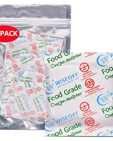 Wisesorb 300CC 50 Packs Oxygen Absorbers for Food Storage, Food Grade Oxygen Absorbers, O2 Absorbers Food Grade for Food Storage