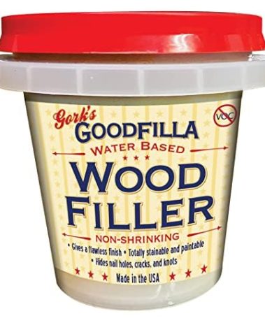 Goodfilla White Oak, 8 oz, Wood and Grain Filler, Stainable, Tintable, Sandable, Zero Waste, Non-Toxic, USA Made