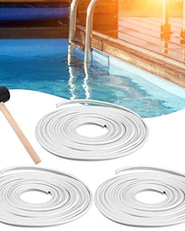 180 ft Swimming Pool Liner Lock Roll Pool Bead Lock White Pool Liner Bead Wedge Lock Flexible Beaded Pool Liner Clips Bead Lock for Above Ground Inground Pool Fiberglass Pool