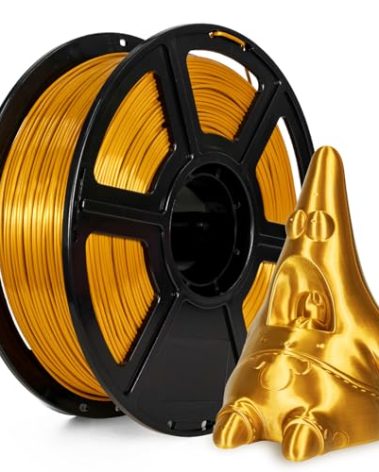 Flashforge 3D Printer Filament Silk PLA 1.75mm 1kg Spool-Dimensional Accuracy +/- 0.02mm (Gold)