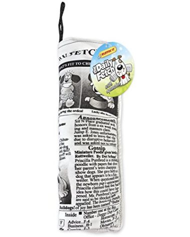 Crinkle Stuffed Daily Fetch Doggy Newspaper Dog Toy-