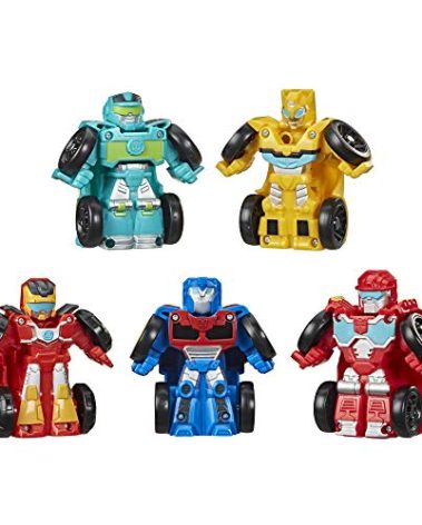 Transformers Playskool Heroes Rescue Bots Academy Mini Bot Racers Converting Robot Toy 5-Pack, 2-Inch Collectible Toy Cars (Amazon Exclusive)