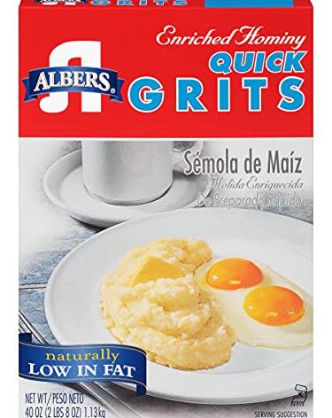 Albers Enriched Hominy Quick Grits, Naturally Low in Fat, 40 OZ Box (Pack of 1)