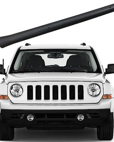 Short Antenna for Jeep Patriot (2007-2017), Jeep Patriot Antenna - 6 3/4 Inch Car Wash Proof, Internal Copper Coil Antenna Mast Replacement