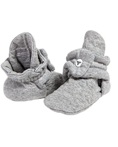 Burt's Bees Baby Baby Gender Neutral Color for Ages 0 to 9 Months Old Slipper Sock, Quilted Heather Grey, 3 6 Unisex Infant